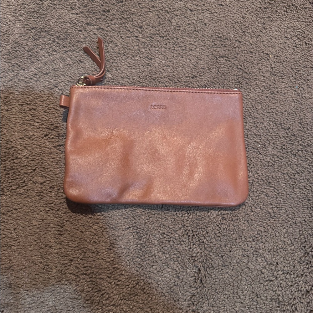 J crew leather pouch